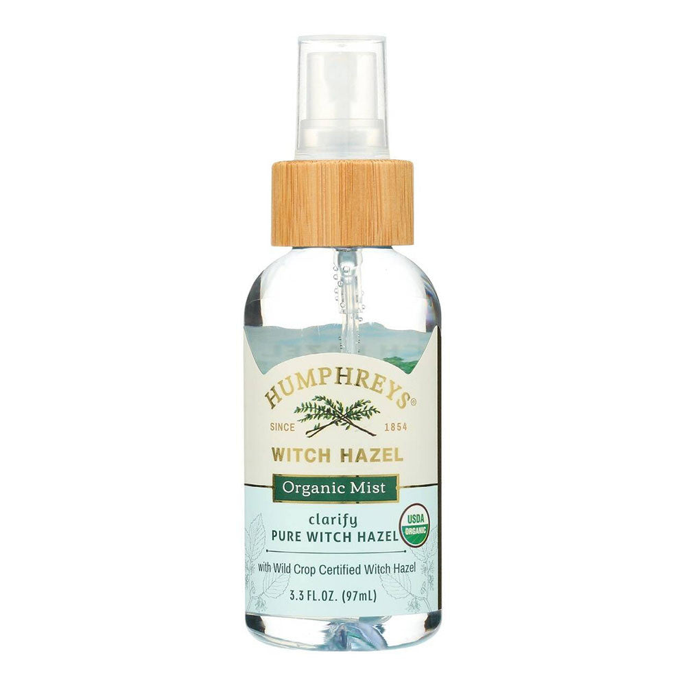 Humphreys Witch Hazel Organic Facial Mist, Clarify, 3.3 Oz